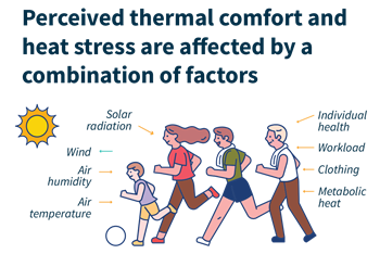 Contributors to thermal comfort and heat stress