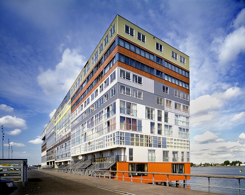 Silodam, a mixed-use project in Amsterdam, designed by MVRDV