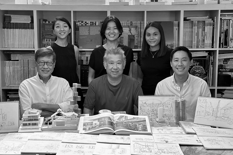 The RT+Q Architects staff overseeing the firm's rich archive and producing its first monograph 