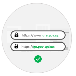 Trust only official website links via .gov.sg websites