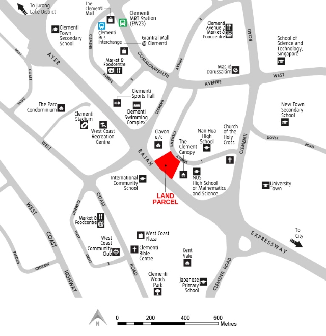 Location Map of Clementi Avenue 1 sale site